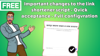 Important changes to the link shortener script - Quick acceptance - Full configuration