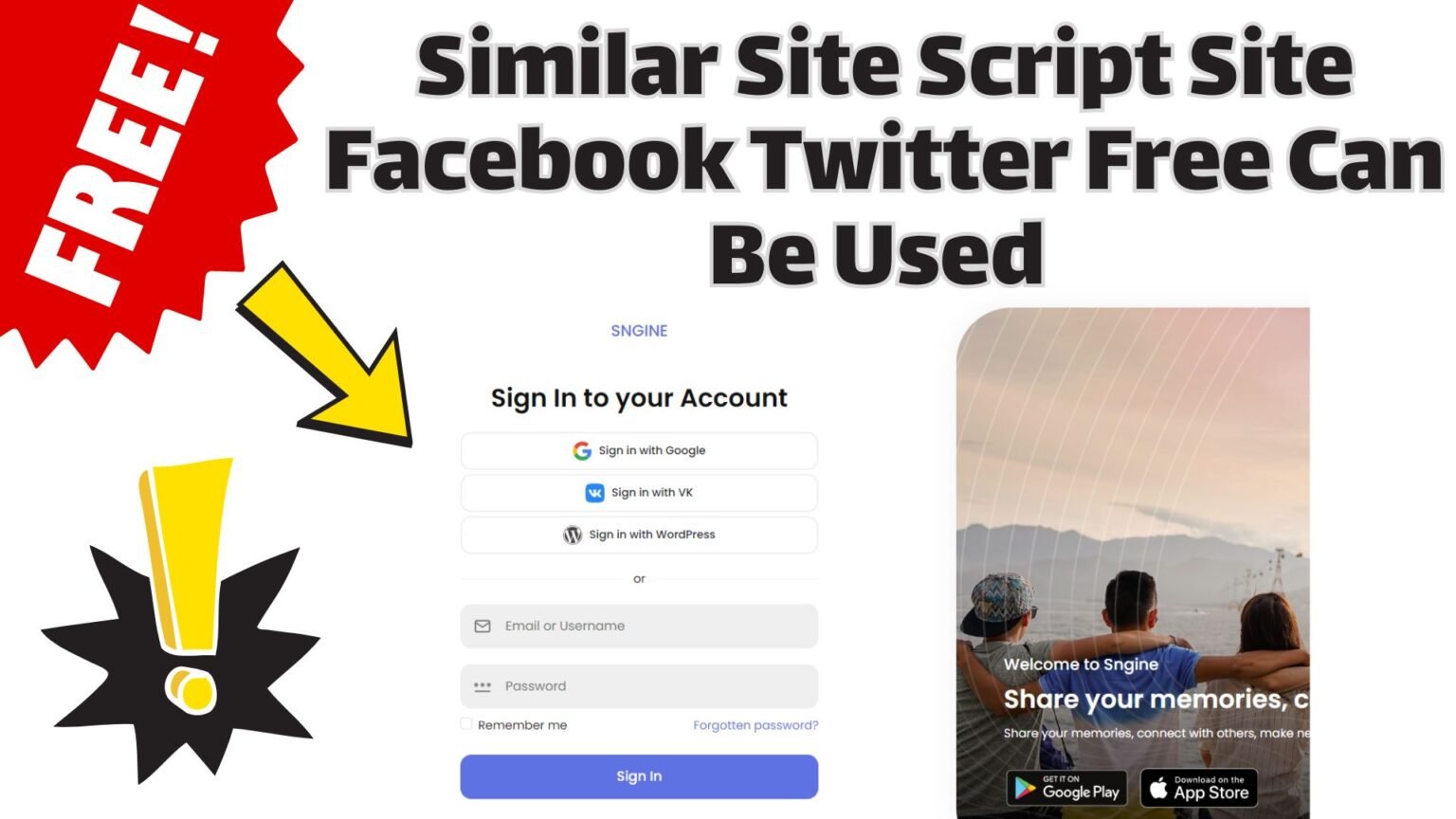 Similar Site Script Site Facebook Twitter Free Can Be Used 